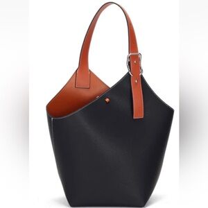 Two-tone Medium Hobo Tote Bag